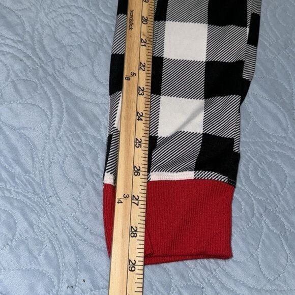 Holiday Time Black & White Buffalo Plaid Pajama Pants M - Picture 8 of 8